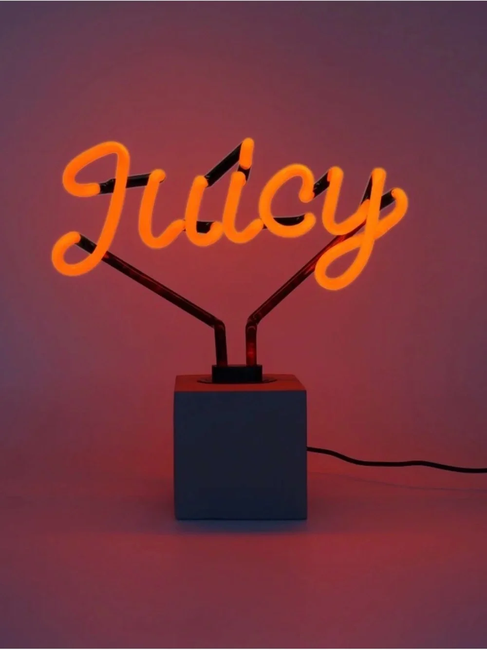 Locomocean JUICY Real Glass Neon Tabletop Sign